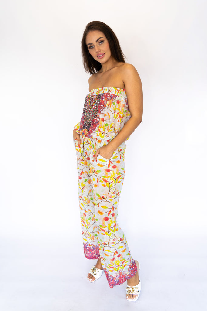 SPRING LEAVES ~ TUBE PANTSUIT