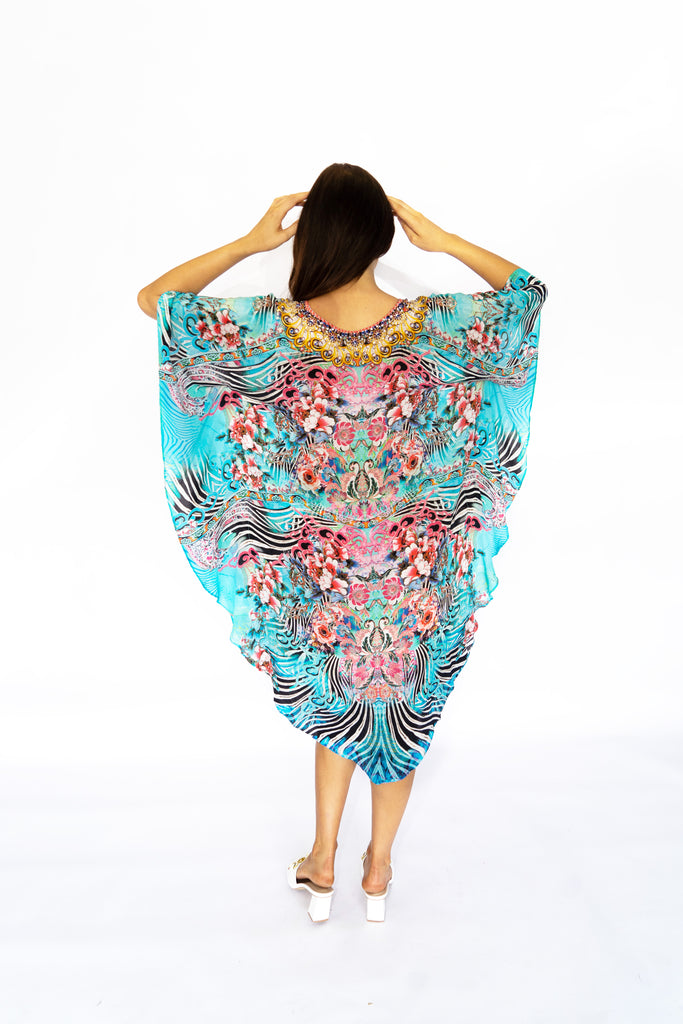 WARRIOR GARDEN ~ BUTTERFLY MID KAFTAN