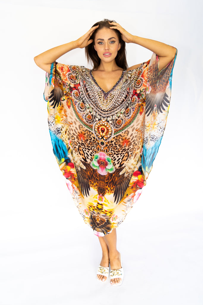 FOREVER LOVE ~ COLD SHOULDER MID KAFTAN