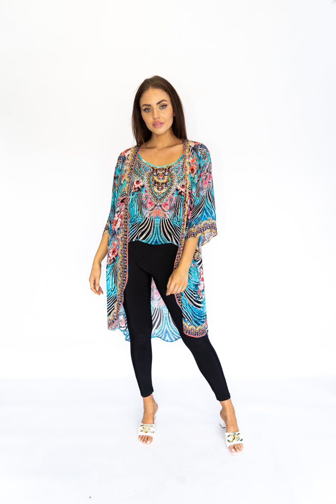 WARRIOR GARDEN MID LENGTH KIMONO