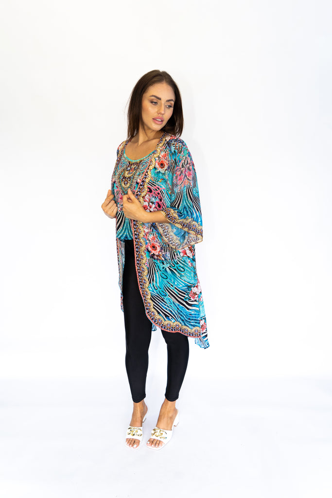 WARRIOR GARDEN MID LENGTH KIMONO