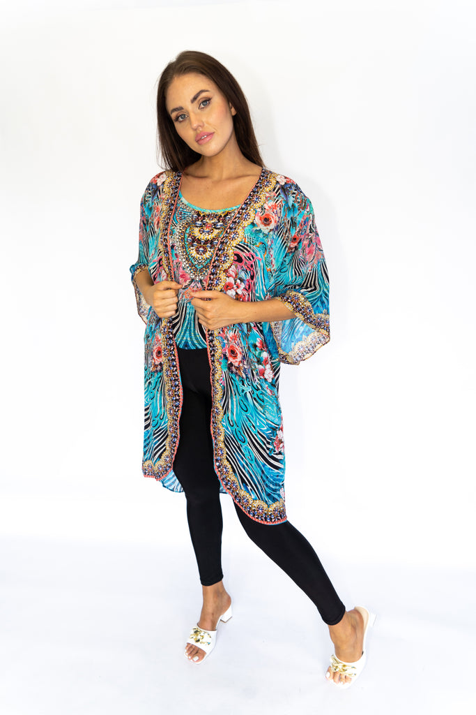 WARRIOR GARDEN MID LENGTH KIMONO