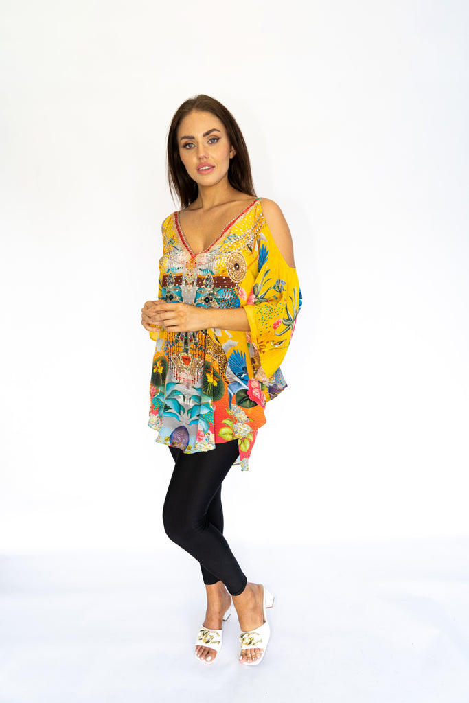 PIRAMBRA COLD SHOULDER TOP