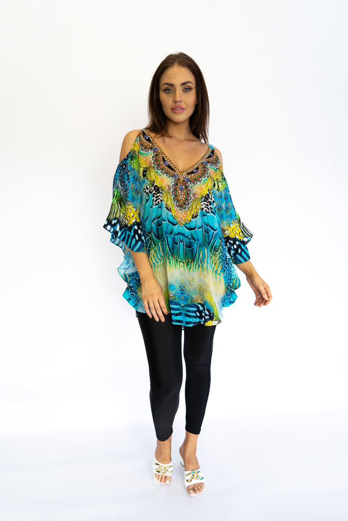 SEA ENCHANTMENT COLD SHOULDER TOP