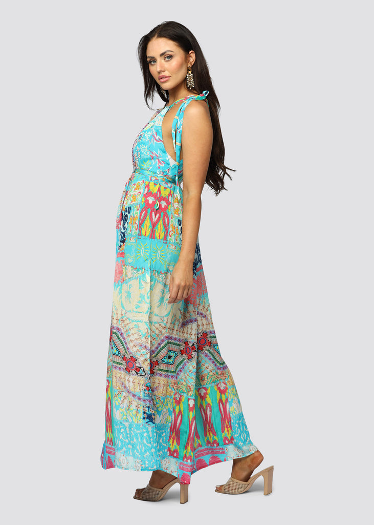 SIDE VIEW OF MAXI DRESS