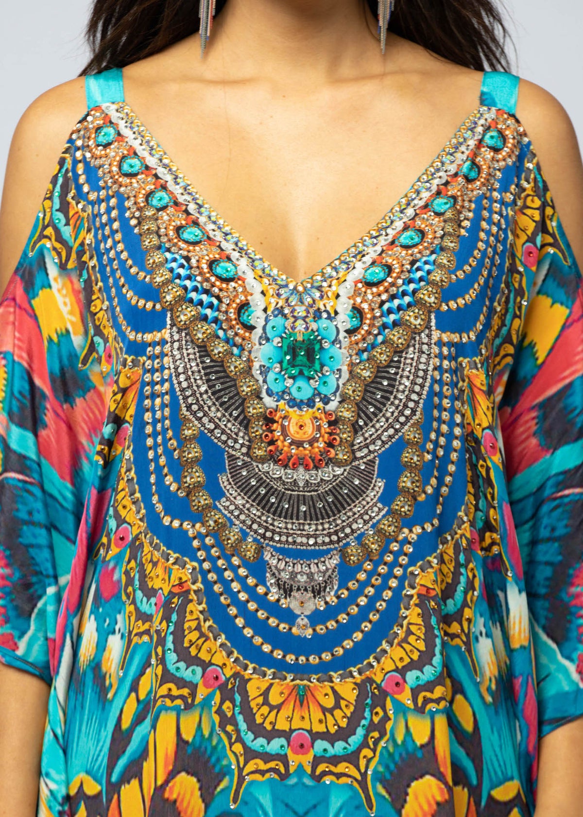 SPLIT SHOULDER SHORT KAFTAN THE BUTTERFLY EFFECT main image 0