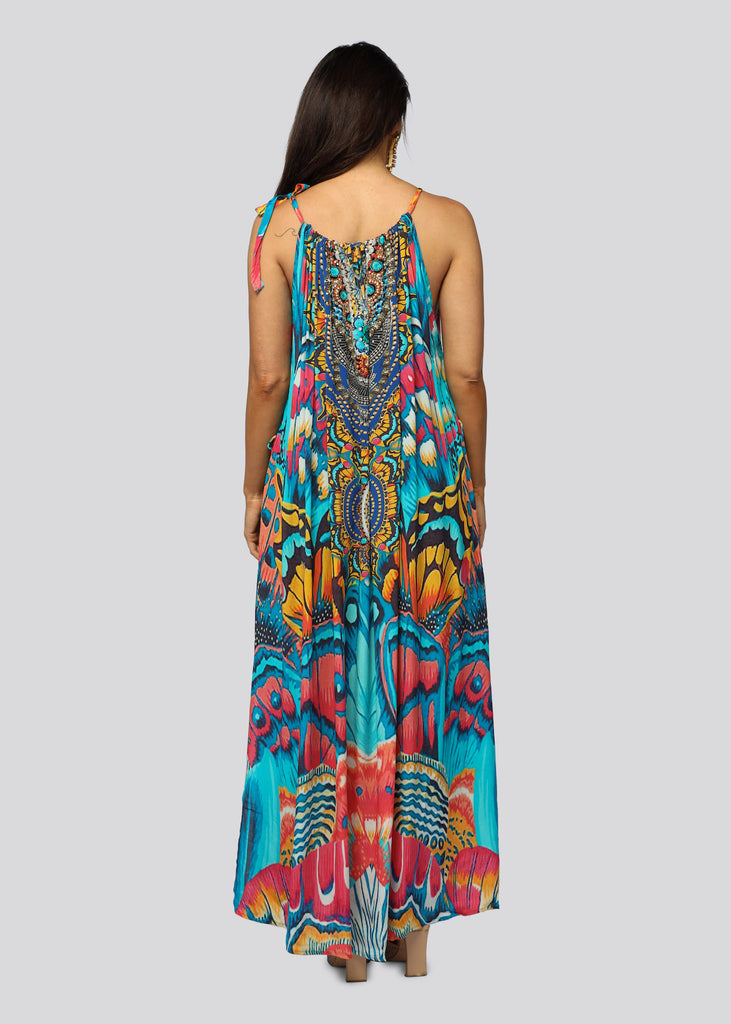 BUTTERFLY KINGDOM ~ DRAWSTRING MAXI DRESS