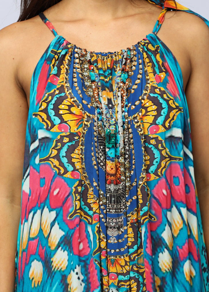 BUTTERFLY KINGDOM ~ DRAWSTRING MAXI DRESS