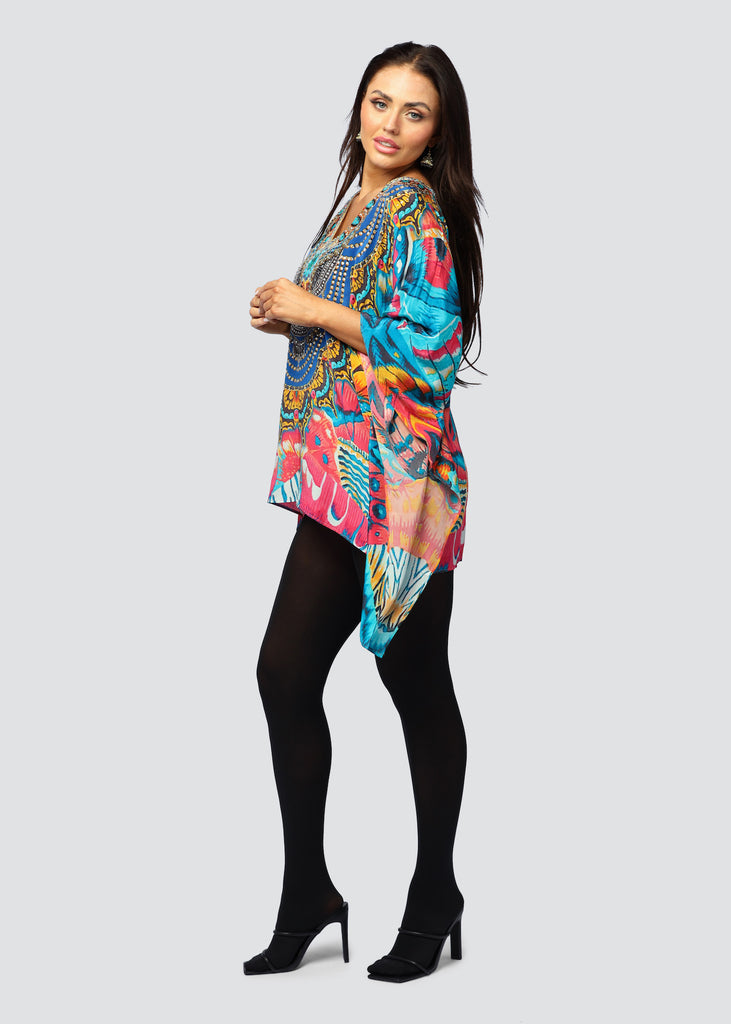 BUTTERFLY KINGDOM SHORT KAFTAN