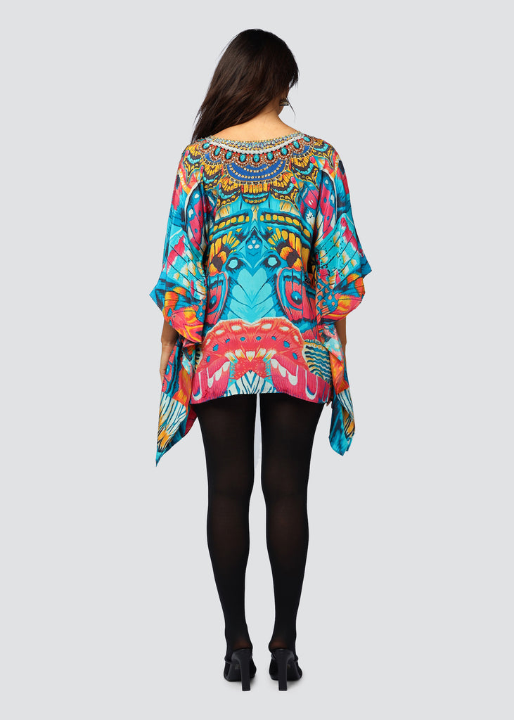 BUTTERFLY KINGDOM SHORT KAFTAN