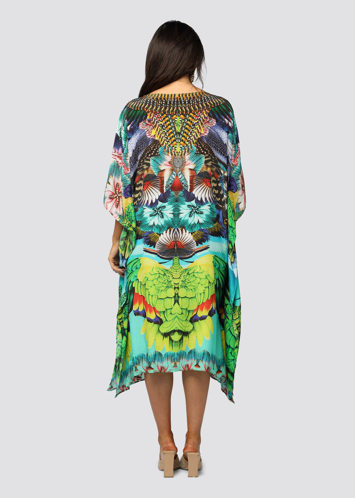 FEATHER FANTASY BOATNECK MID KAFTAN