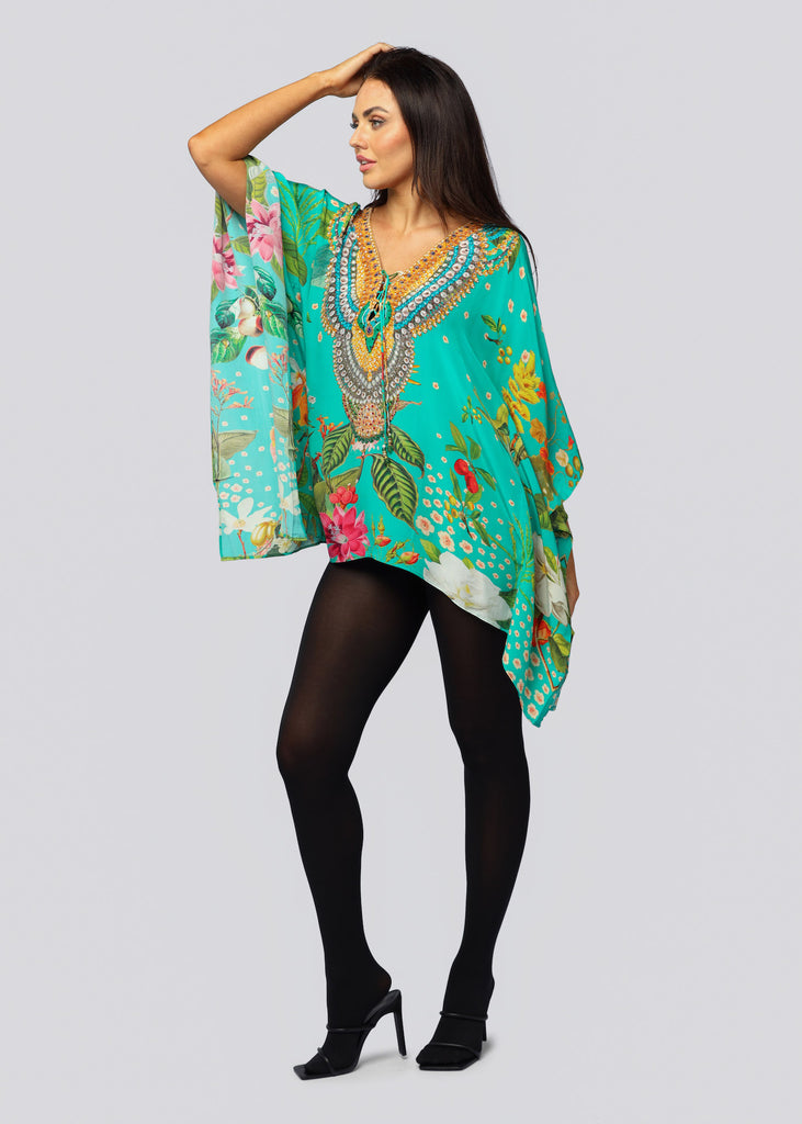 GREEN EYES SHORT KAFTAN