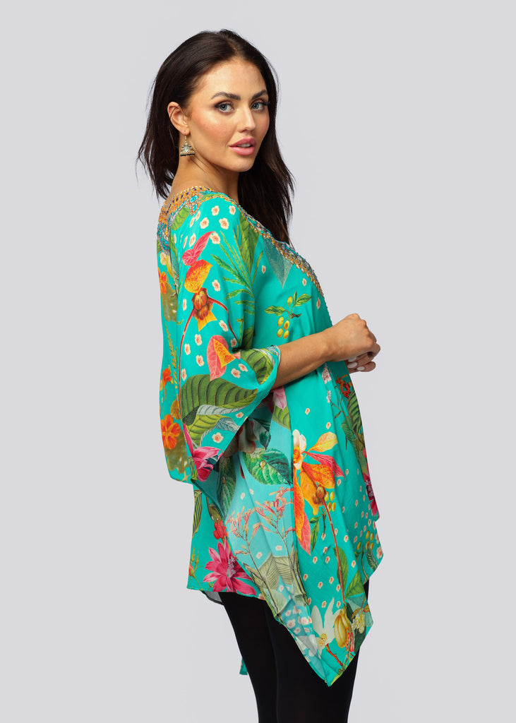 GREEN EYES SHORT KAFTAN