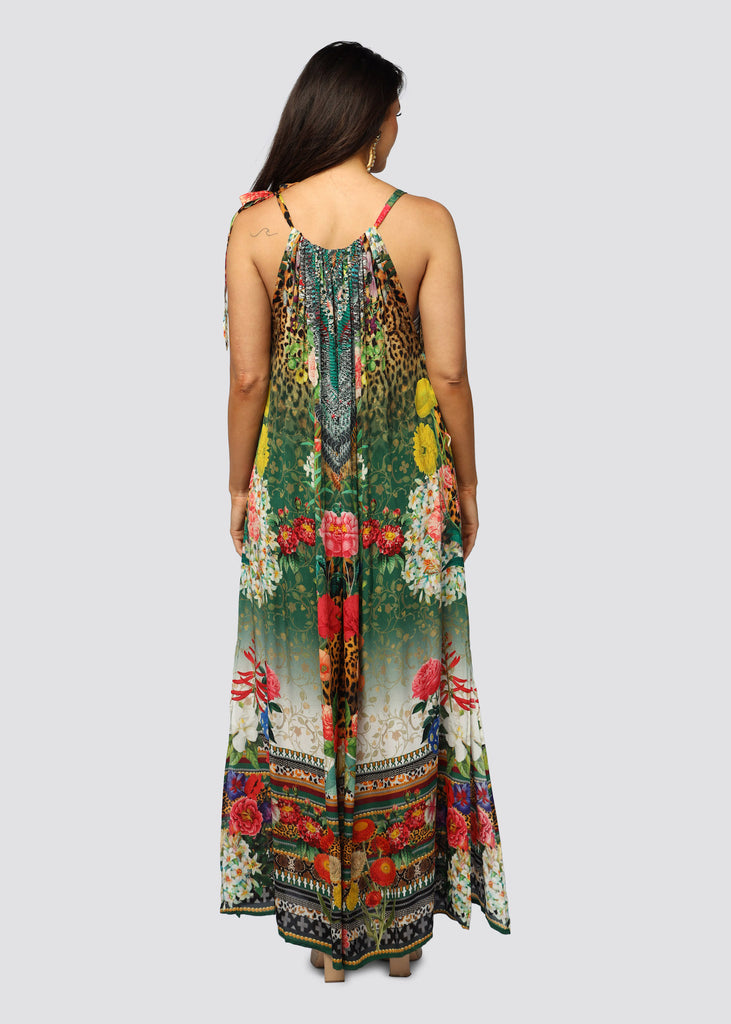 GREEN VALLEY ~ DRAWSTRING MAXI DRESS