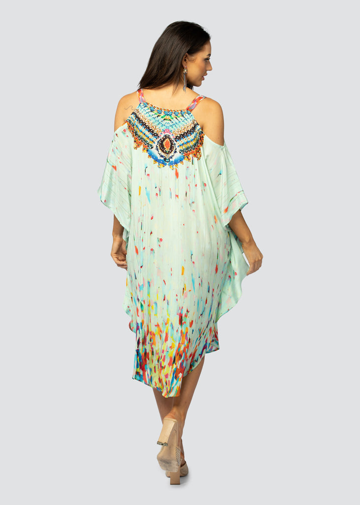 KAFTAN QUEEN ~ COLD SHOULDER MID KAFTAN