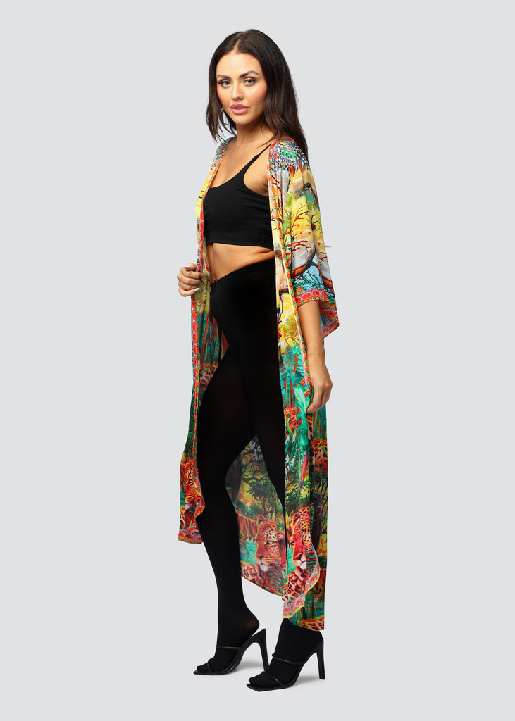QUEEN OF JUNGLE LONG KIMONO
