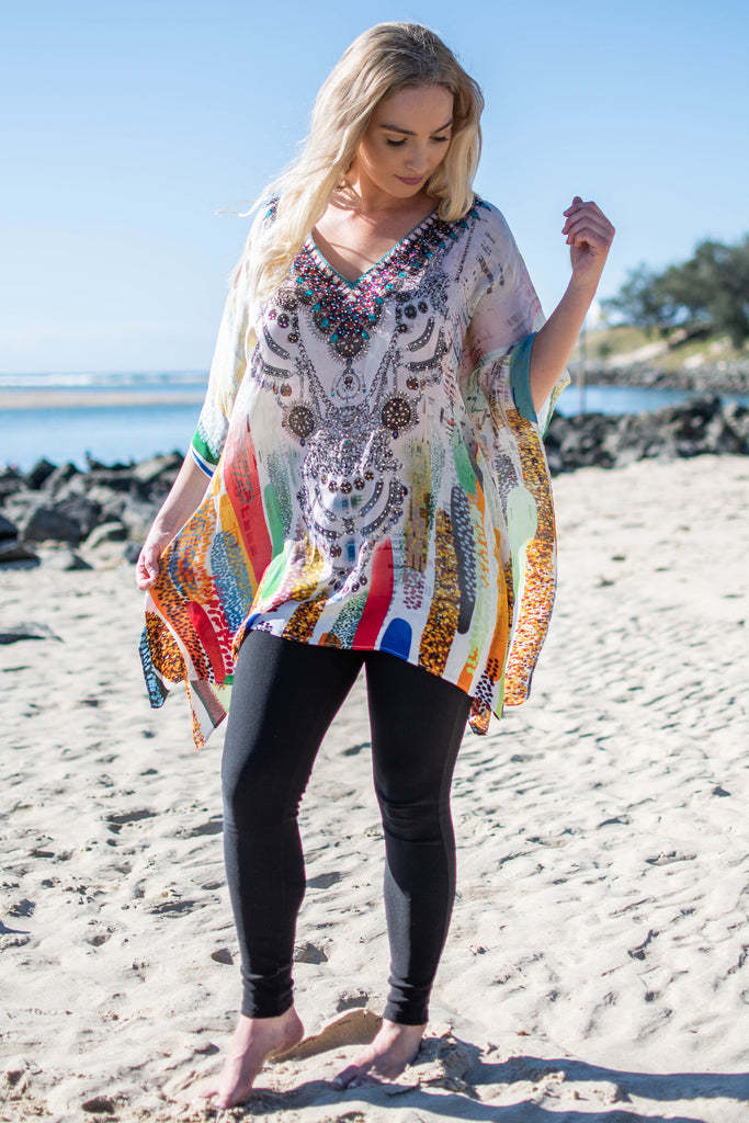 RAIN OF COLOURS SHORT KAFTAN