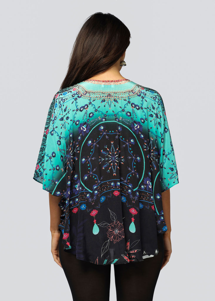 SKY IS BLUE BUTTERFLY TOP