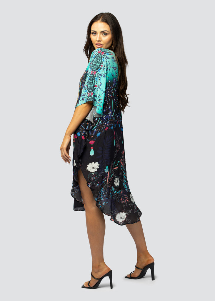 SKY IS BLUE ~ BUTTERFLY MID KAFTAN