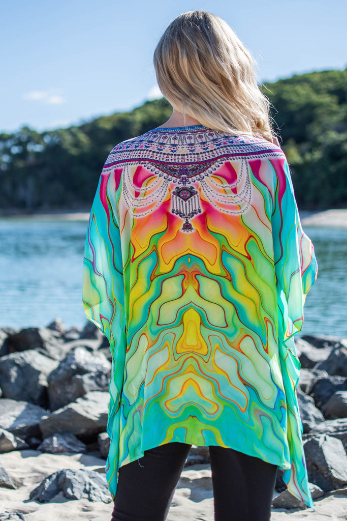 TROPICAL OCEAN SHORT KAFTAN