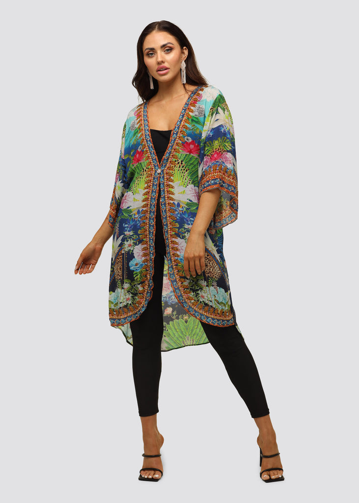 PUSHPAVALLI MID LENGTH KIMONO