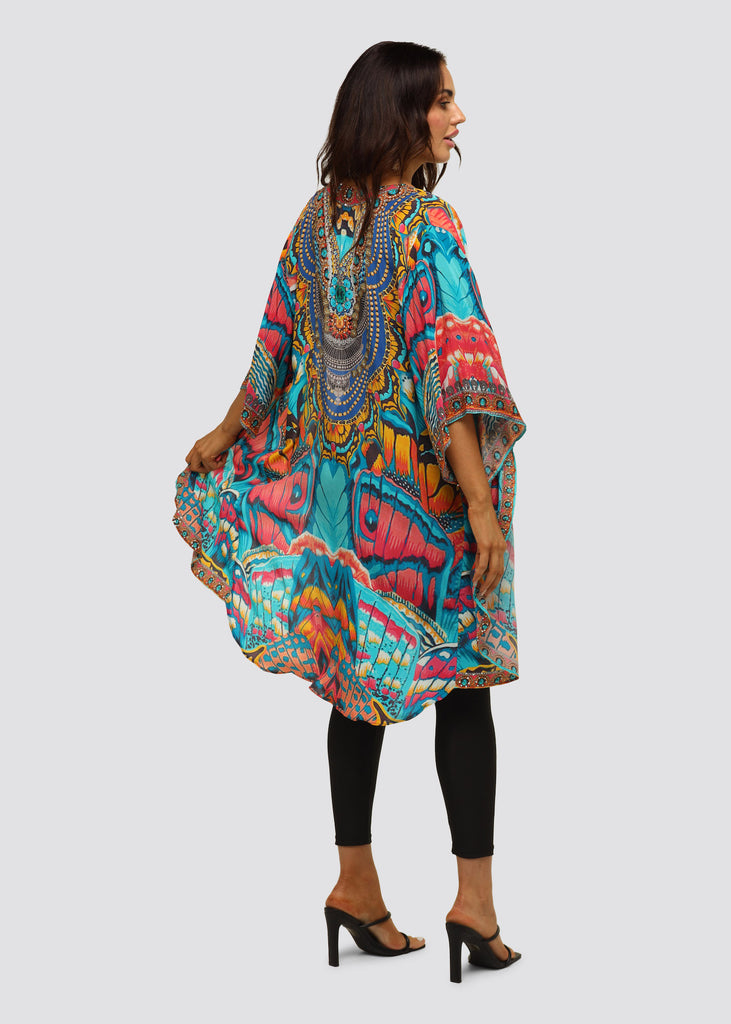 BUTTERFLY KINGDOM MID LENGTH KIMONO