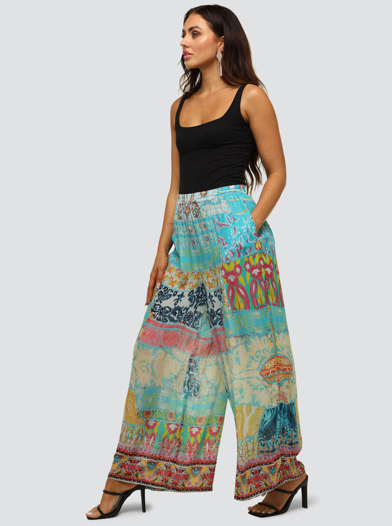 BLUE GALAXY PALAZZO PANT