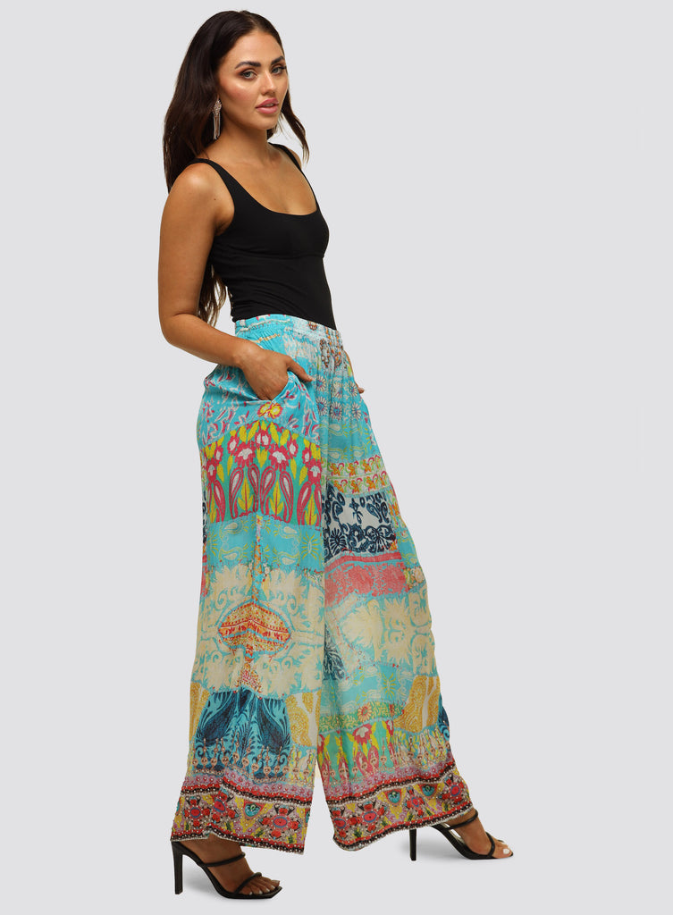 BLUE GALAXY PALAZZO PANT