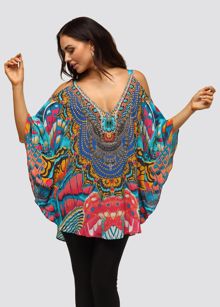 BUTTERFLY KINGDOM COLD SHOULDER TOP