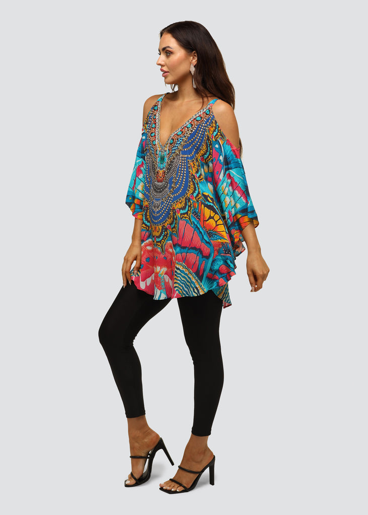 BUTTERFLY KINGDOM COLD SHOULDER TOP