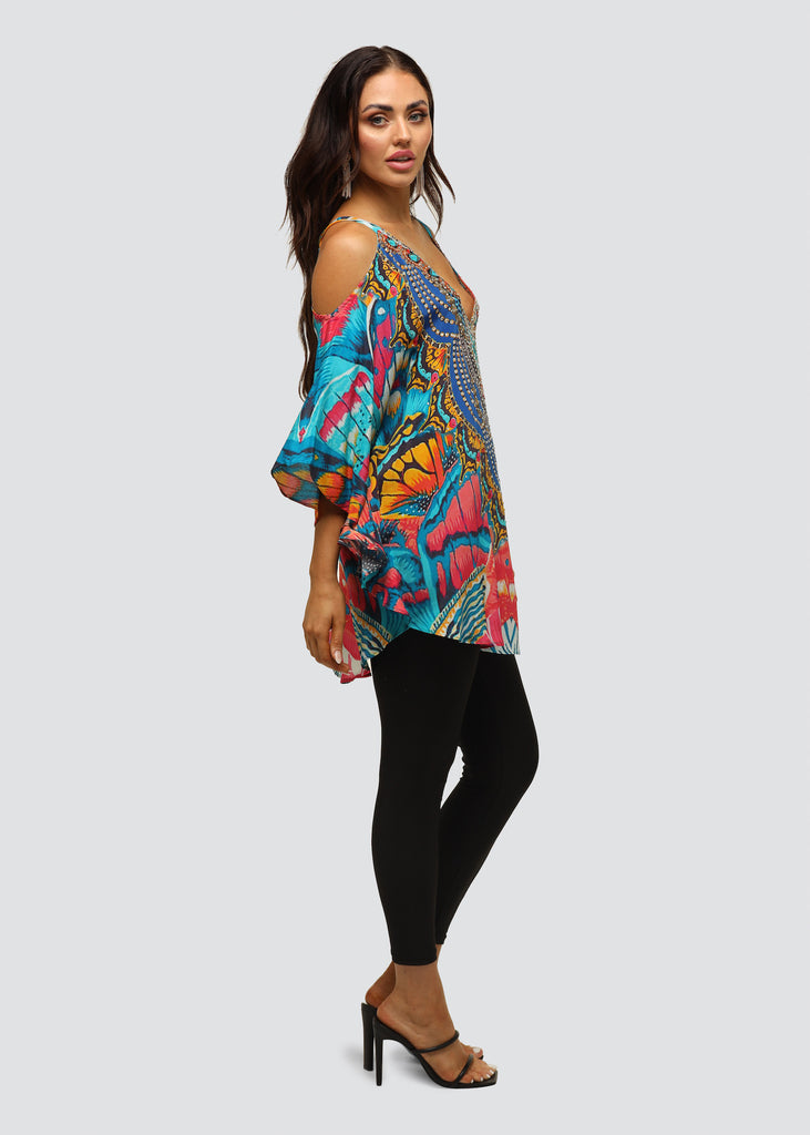 BUTTERFLY KINGDOM COLD SHOULDER TOP