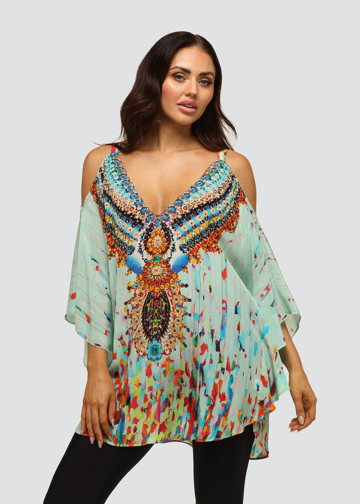 KAFTAN QUEEN COLD SHOULDER TOP