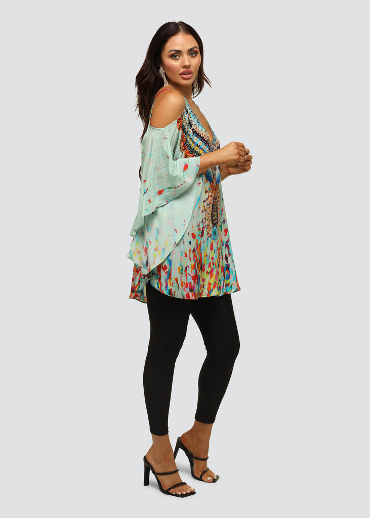 KAFTAN QUEEN COLD SHOULDER TOP
