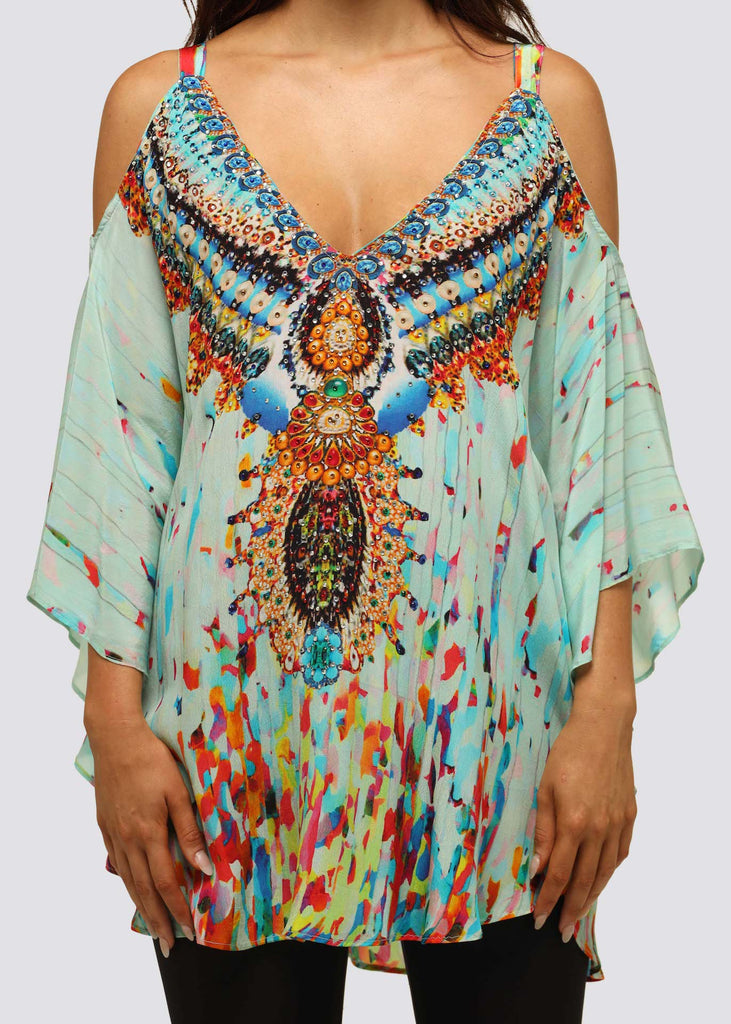 KAFTAN QUEEN COLD SHOULDER TOP