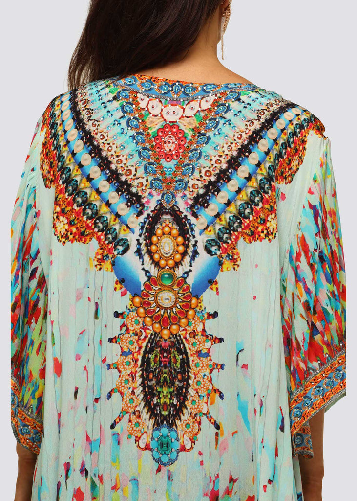 KAFTAN QUEEN MID LENGTH KIMONO